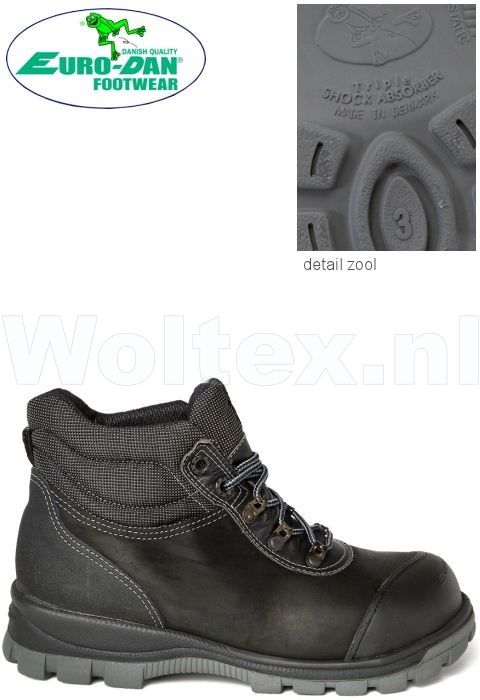 Euro-Dan Schoenen 636-17 Brede leest zwart